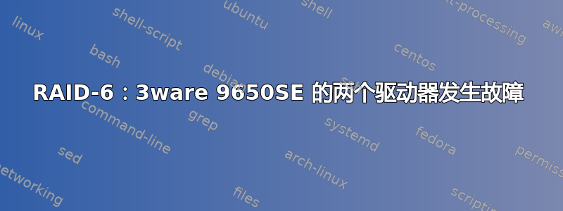 RAID-6：3ware 9650SE 的两个驱动器发生故障