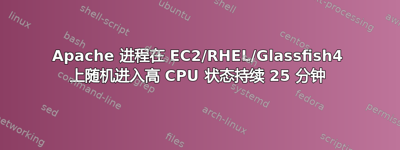 Apache 进程在 EC2/RHEL/Glassfish4 上随机进入高 CPU 状态持续 25 分钟