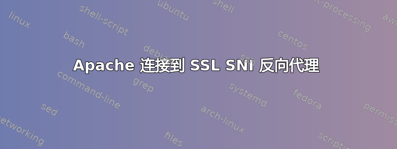 Apache 连接到 SSL SNI 反向代理