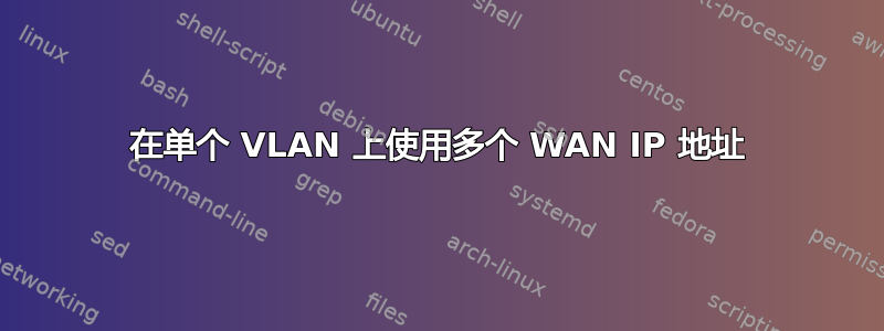 在单个 VLAN 上使用多个 WAN IP 地址