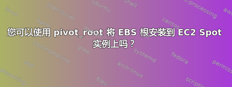 您可以使用 pivot_root 将 EBS 根安装到 EC2 Spot 实例上吗？