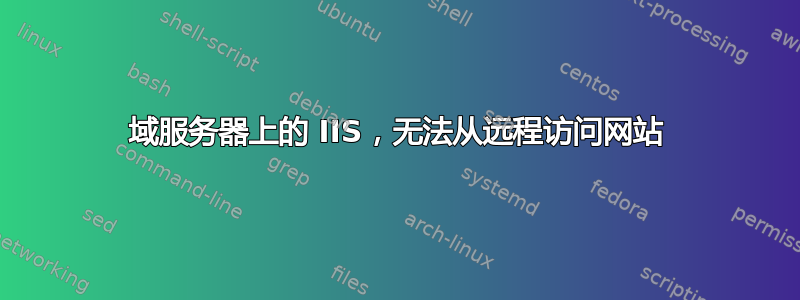 域服务器上的 IIS，无法从远程访问网站