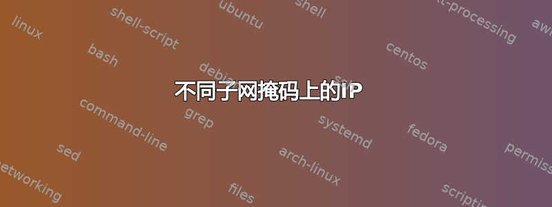 不同子网掩码上的IP 