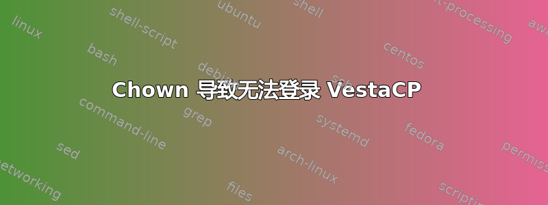 Chown 导致无法登录 VestaCP 