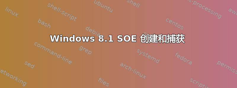 Windows 8.1 SOE 创建和捕获