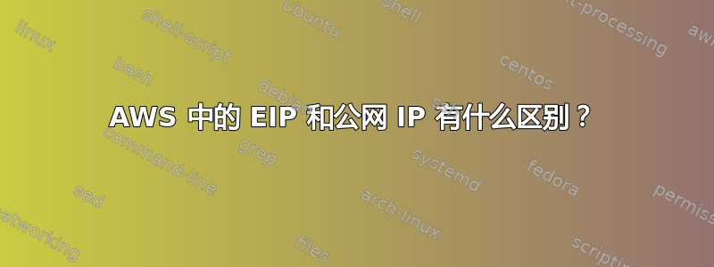 AWS 中的 EIP 和公网 IP 有什么区别？