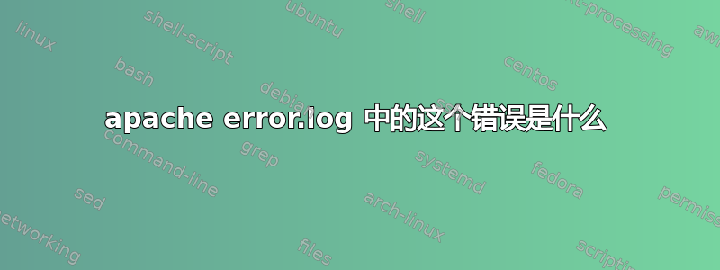 apache error.log 中的这个错误是什么