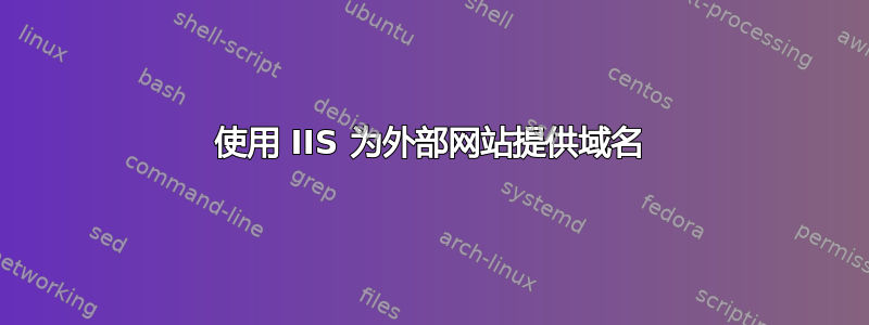 使用 IIS 为外部网站提供域名