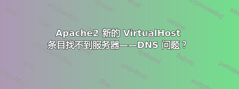 Apache2 新的 VirtualHost 条目找不到服务器——DNS 问题？