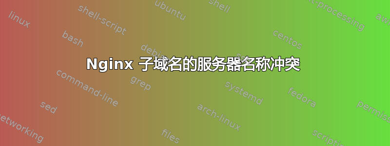 Nginx 子域名的服务器名称冲突