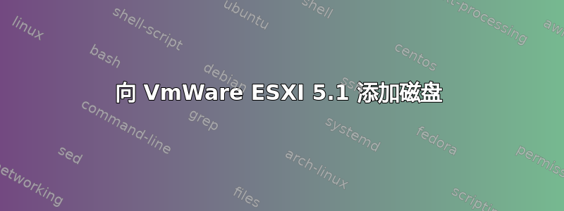 向 VmWare ESXI 5.1 添加磁盘