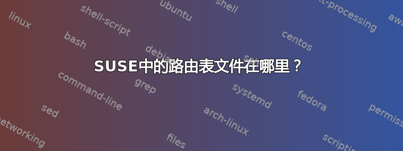 SUSE中的路由表文件在哪里？