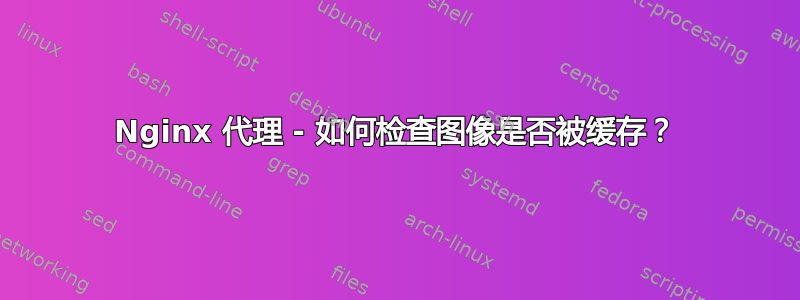 Nginx 代理 - 如何检查图像是否被缓存？