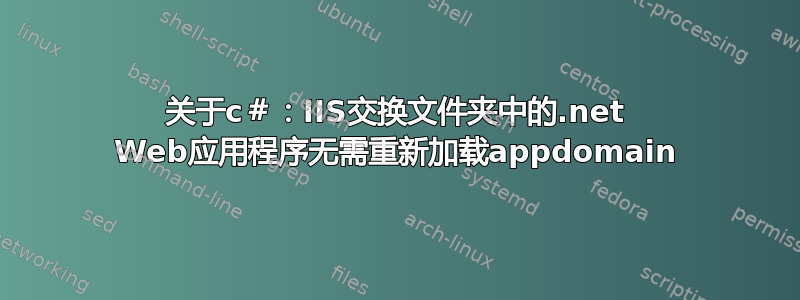 关于c＃：IIS交换文件夹中的.net Web应用程序无需重新加载appdomain