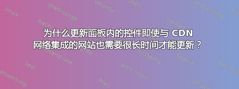 为什么更新面板内的控件即使与 CDN 网络集成的网站也需要很长时间才能更新？