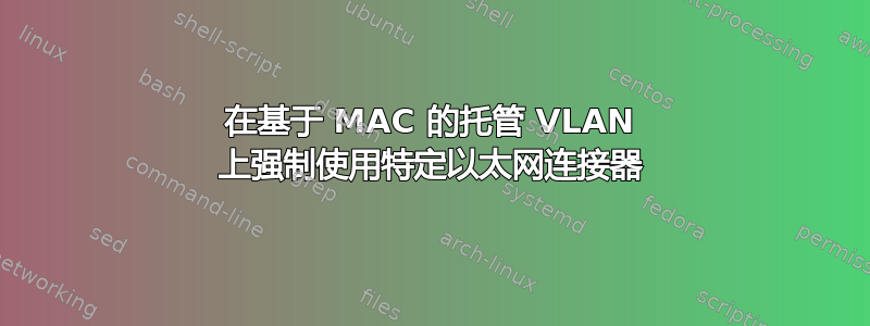 在基于 MAC 的托管 VLAN 上强制使用特定以太网连接器