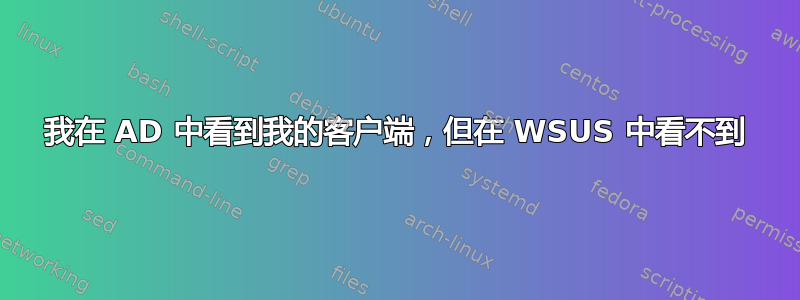 我在 AD 中看到我的客户端，但在 WSUS 中看不到