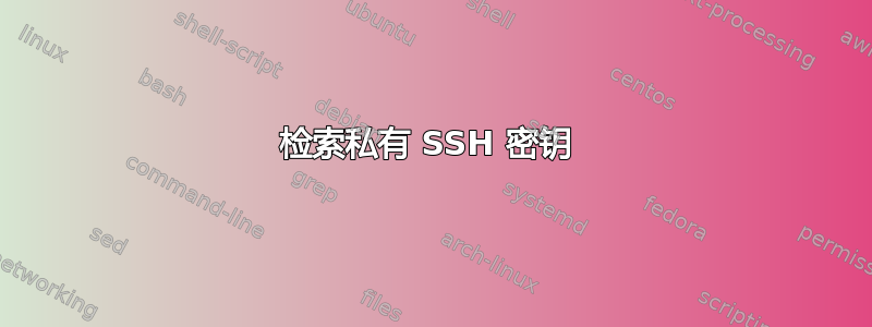 检索私有 SSH 密钥 