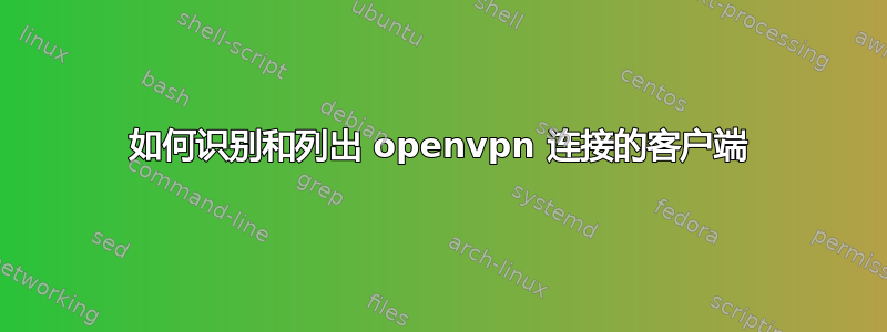 如何识别和列出 openvpn 连接的客户端