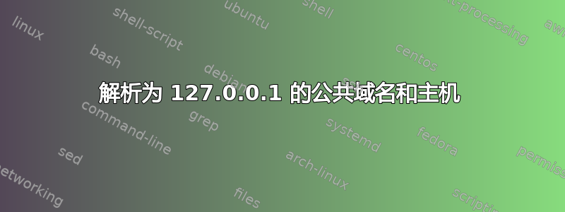 解析为 127.0.0.1 的公共域名和主机