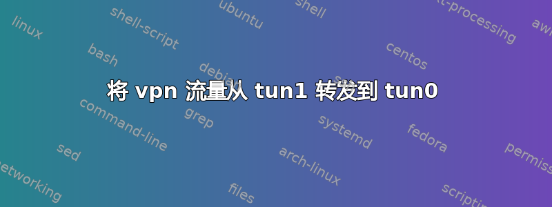 将 vpn 流量从 tun1 转发到 tun0