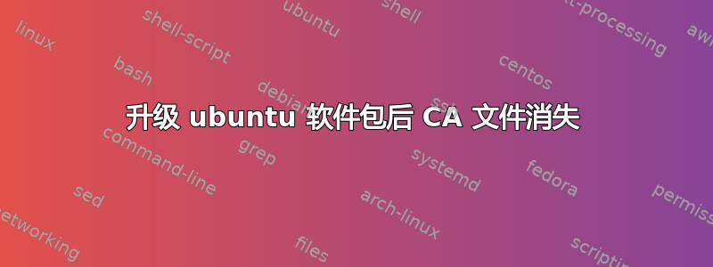 升级 ubuntu 软件包后 CA 文件消失