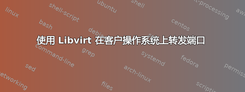 使用 Libvirt 在客户操作系统上转发端口