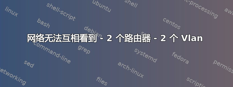 网络无法互相看到 - 2 个路由器 - 2 个 Vlan