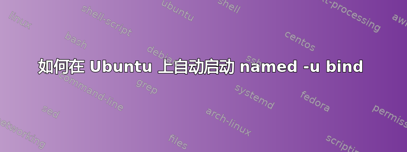 如何在 Ubuntu 上自动启动 named -u bind