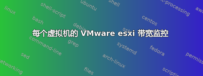 每个虚拟机的 VMware esxi 带宽监控