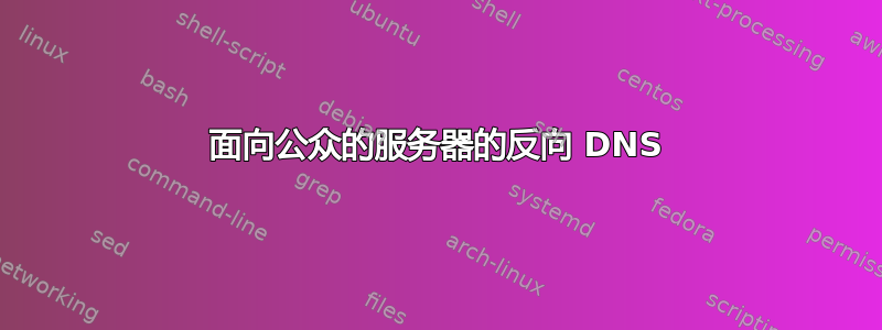 面向公众的服务器的反向 DNS