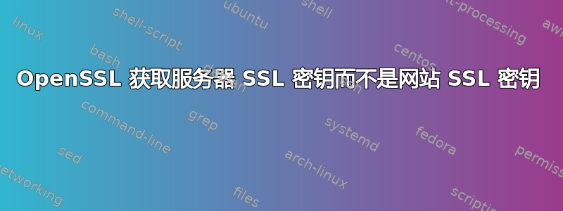 OpenSSL 获取服务器 SSL 密钥而不是网站 SSL 密钥 