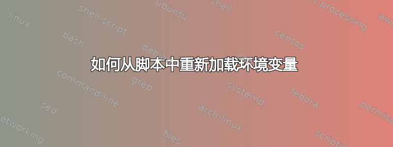 如何从脚本中重新加载环境变量