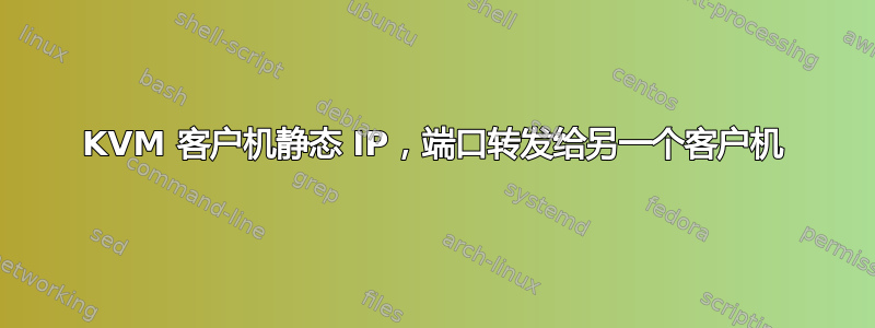 KVM 客户机静态 IP，端口转发给另一个客户机