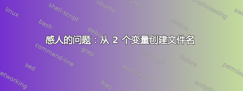 感人的问题：从 2 个变量创建文件名