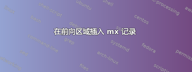 在前向区域插入 mx 记录