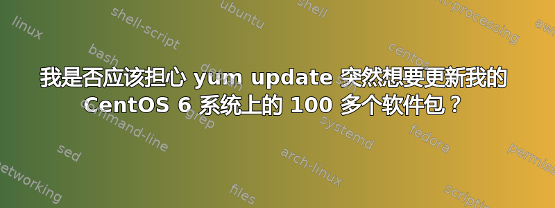 我是否应该担心 yum update 突然想要更新我的 CentOS 6 系统上的 100 多个软件包？