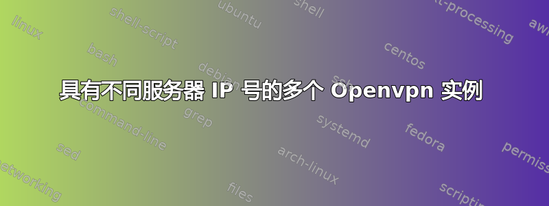 具有不同服务器 IP 号的多个 Openvpn 实例