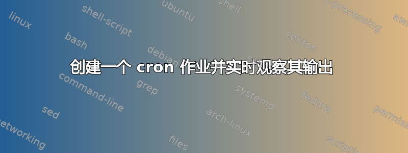 创建一个 cron 作业并实时观察其输出