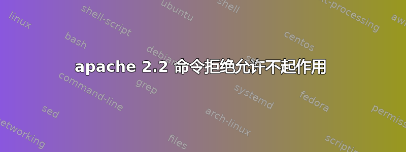 apache 2.2 命令拒绝允许不起作用