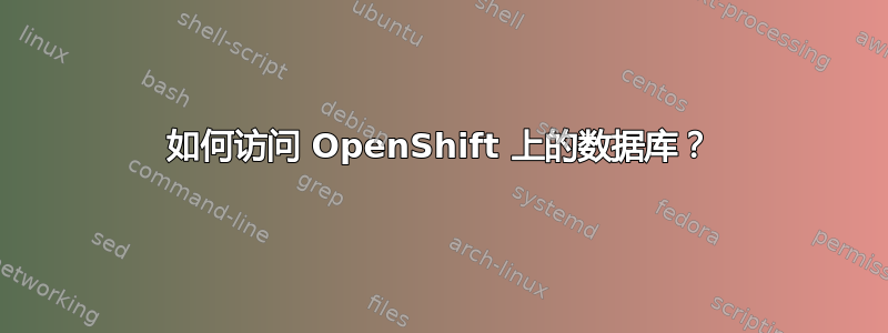 如何访问 OpenShift 上的数据库？