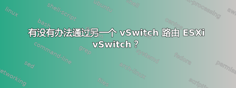 有没有办法通过另一个 vSwitch 路由 ESXi vSwitch？