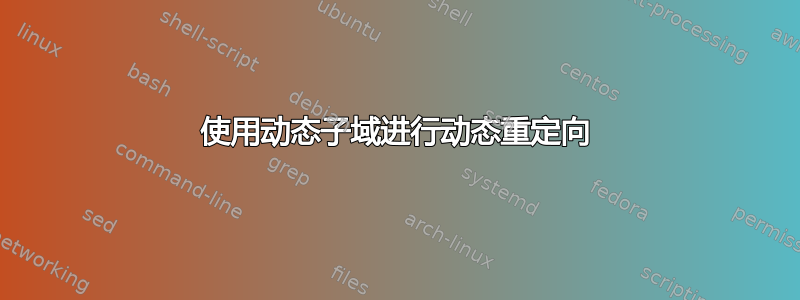 使用动态子域进行动态重定向