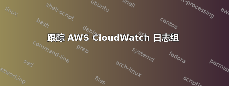 跟踪 AWS CloudWatch 日志组