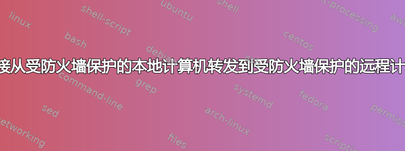 将连接从受防火墙保护的本地计算机转发到受防火墙保护的远程计算机