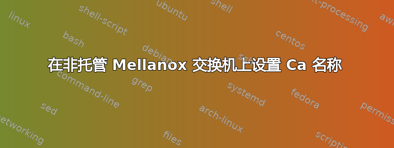 在非托管 Mellanox 交换机上设置 Ca 名称