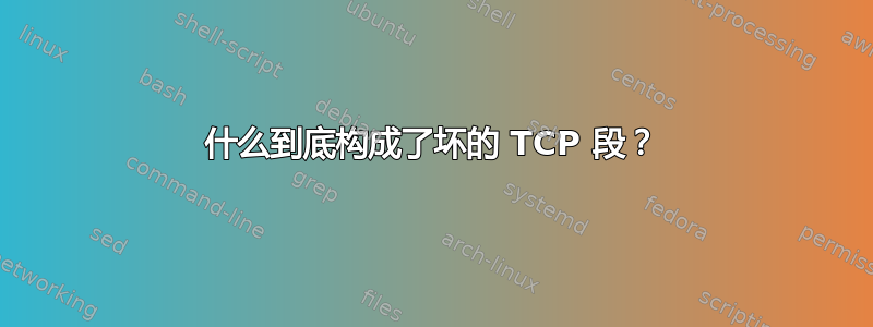 什么到底构成了坏的 TCP 段？