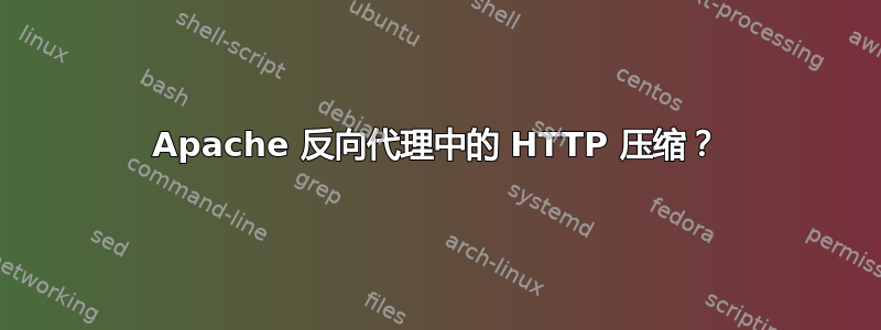 Apache 反向代理中的 HTTP 压缩？