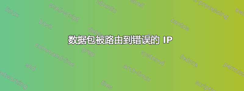 数据包被路由到错误的 IP