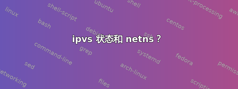 ipvs 状态和 netns？